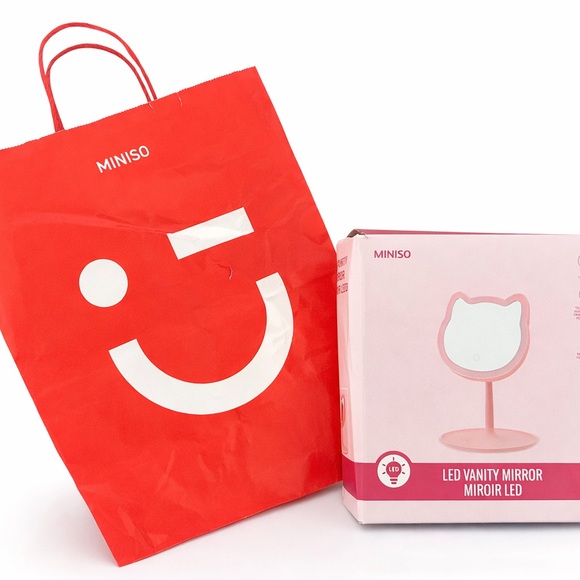 MINISO LED Cat Vanity Mirror – Pink | New in Box - Picture 6 of 7